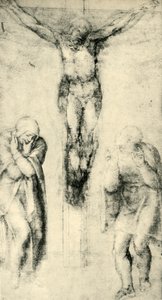 Christ on the Cross Between the Virgin and St John by Michelangelo Buonarroti