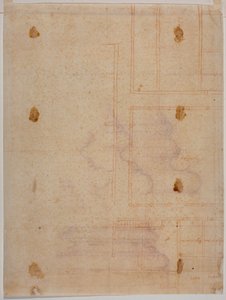 Fragmentary Floor Plan of the Convent of San Lorenzo by Michelangelo Buonarroti