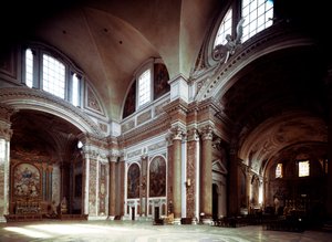 Interior view of the church of Santa Maria degli Angeli by Michelangelo