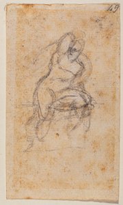 Nude Study for the Sistine Chapel by Michelangelo Buonarroti