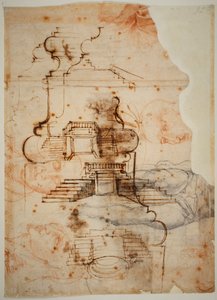 Plans for Stairs by Michelangelo Buonarroti