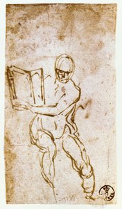 Sistine Chapel Ceiling (1508-12): sketch for one of the prophets by Michelangelo Buonarroti