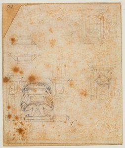 Studies of Monumental Tombs for the New Sacristy