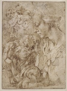 Studies for a Holy Family with John the Baptist as Child