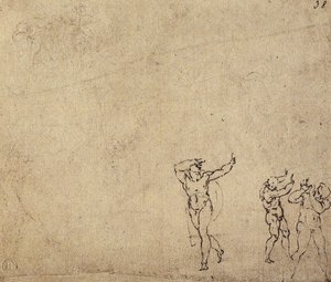 Study of Nude Figures by Michelangelo Buonarroti
