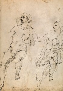 Study of Some Nude Figures by Michelangelo Buonarroti