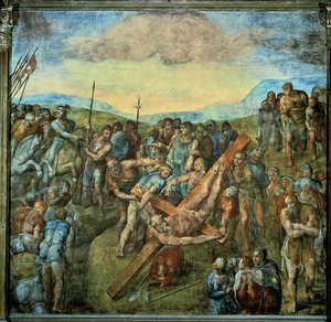 The Crucifixion of Saint Peter by Michelangelo Buonarroti