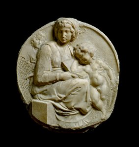 Virgin and Child with Saint John the Baptist Child (Madonna Pitti or Tondo Pitti)