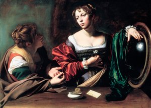 Martha and Mary Magdalene, c. 1598 by Michelangelo Merisi Caravaggio