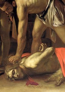 The Decapitation of St. John the Baptist (detail) by Michelangelo Merisi Caravaggio
