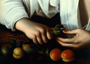 Boy Peeling Fruit (detail)