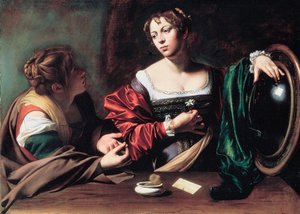Martha and Mary Magdalene by Michelangelo Merisi da Caravaggio