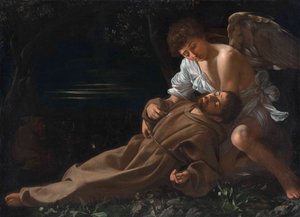 Saint Francis of Assisi Receiving the Stigma by Michelangelo Merisi da Caravaggio