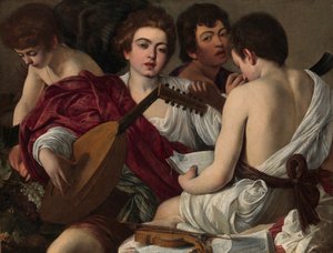 The Musicians, c.1595 by Michelangelo Merisi da Caravaggio