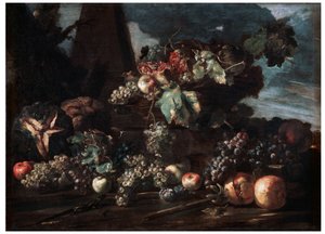 Still Life with Grapes by Michelangelo Pace del Campidoglio
