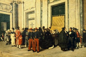 Entrance hall of Santa Maria Maggiore, ca 1865 by Michele Cammarano