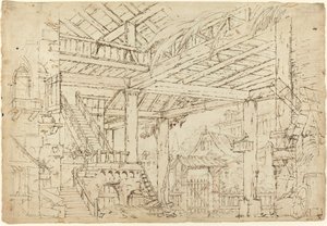Interior of a Barn Built on Ancient Ruins by Michele Canzio