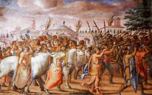 Triumph of the Consul Lucius Aemilius Paulus over Perseus King of Macedonia (detail) by Michele and Rocchetti Jacopo Alberti
