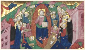 Fragment of a Historiated Initial from a Choir Book: Christ in Majesty by Michelino Molinari da Besozzo