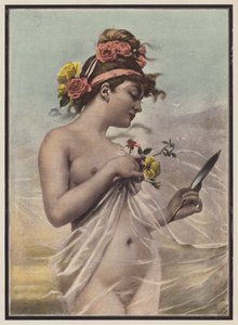 The morning, woman with a mirror by Mieczyslaw Reyzner