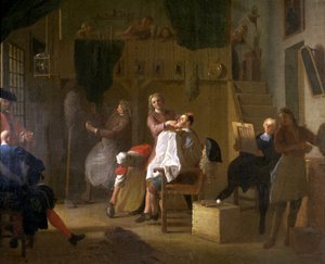 Barbershop by Miguel Angel Houasse