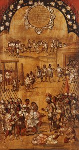 The Conquest of Mexico, Panel III by Miguel Gonzalez