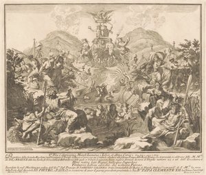 The Seconda Macchina for the Chinea of 1738: The Triumph of Bacchus and Ceres by Miguel de Sorellò, after Carl Marcus Tuscher