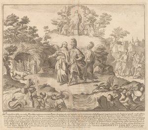 Aeneas and the Cumean Sybil, for the "Chinea" Festival by Miguel de Sorellò after Francisco Preciado