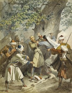 Hold Up! From the Series Scenes of the Caucasus by Mihaly von Zichy