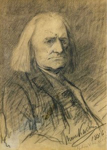 Portrait of Franz Liszt by Mihály Munkácsy
