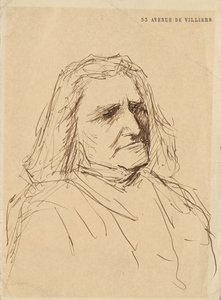 Portrait of Franz Liszt, 1880s by Mihály Munkácsy