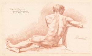 Seated Male Nude, Seen from the Back (3rd Prize 1784)