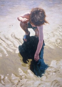 Playing in Wet Sand by Mike Briscoe