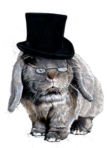Humbug Bunny on White, 2020 by Mike Davis