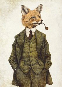 The Vintage Stylish Fox by Mike Koubou