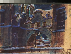 Stage design for the opera The Queen of Spades