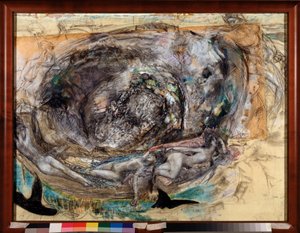 Shades of a Lagoon. Work by Mikhail Alexandrovich Vrubel, pencil and watercolor on paper