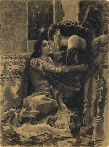 Tamara and Demon. Illustration to the Poem The Demon by Mikhail Lermontov