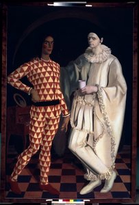 Harlequin and Pierrot (Self-portraits)