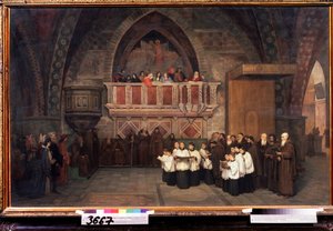 Vespers in the Church of Saint Francis of Assisi, Italy
