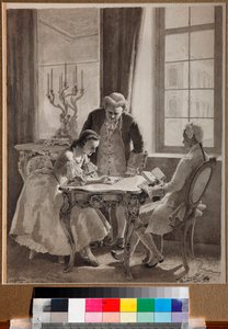Russian Language Lesson of Empress Catherine II by Mikhail Petrovich Klodt