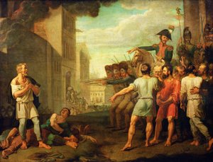 The execution of the Russians by French soldiers in 1812