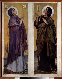 Virgin and John The Baptist by Mikhail Vasilievich Nesterov