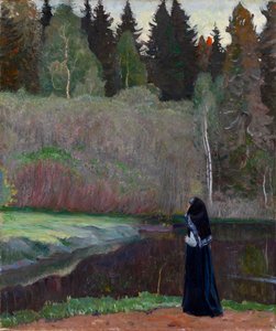 The Nightingale is Singing by Mikhail Vasilievich Nesterov