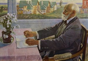 Portrait of Russian Physiologist Ivan Pavlov by Mikhail Vasilievich Nesterov