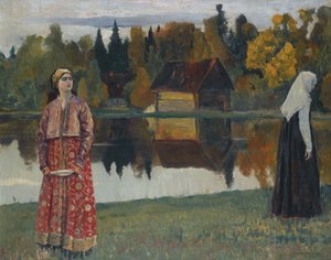 By the Lake by Mikhail Vasilievich Nesterov