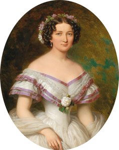 Portrait of Countess Maria Gabriella Josepha Anna Szápáry née Atzél de Borosjenő by Miklós Barabás
