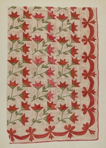 Appliqued Quilt by Mildred E. Bent