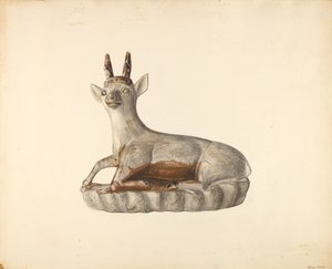 Deer Figurine by Mina Lowry