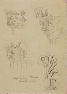 Temple of Azani, Capitals of Pilasters by Miner Kilbourne Kellogg